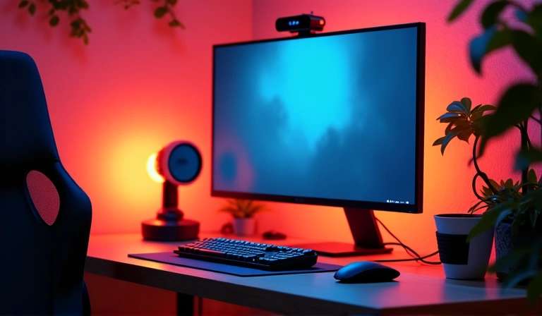Setup de streamer compact et efficace pour les petits espaces.