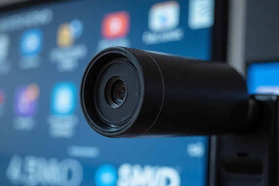 Gros plan sur une webcam HD moderne
