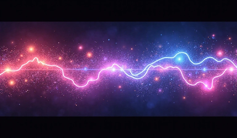 Design abstrait d'un overlay de stream avec des formes géométriques lumineuses et des dégradés de couleurs, sans texte ni symboles spécifiques.